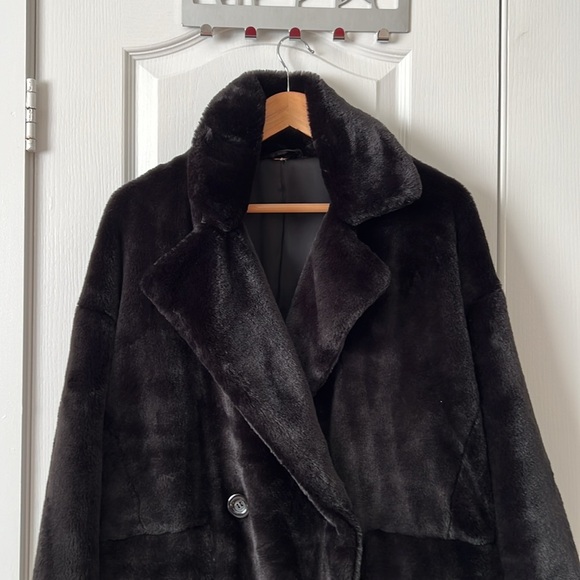 FREE PEOPLE Kate Double-breasted Faux-fur Coat - Picture 8 of 15